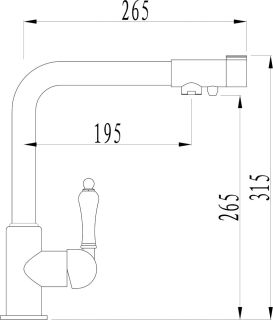 Смеситель для кухни ZORG Zorg Sanitary ZR 320 YF-33 BR